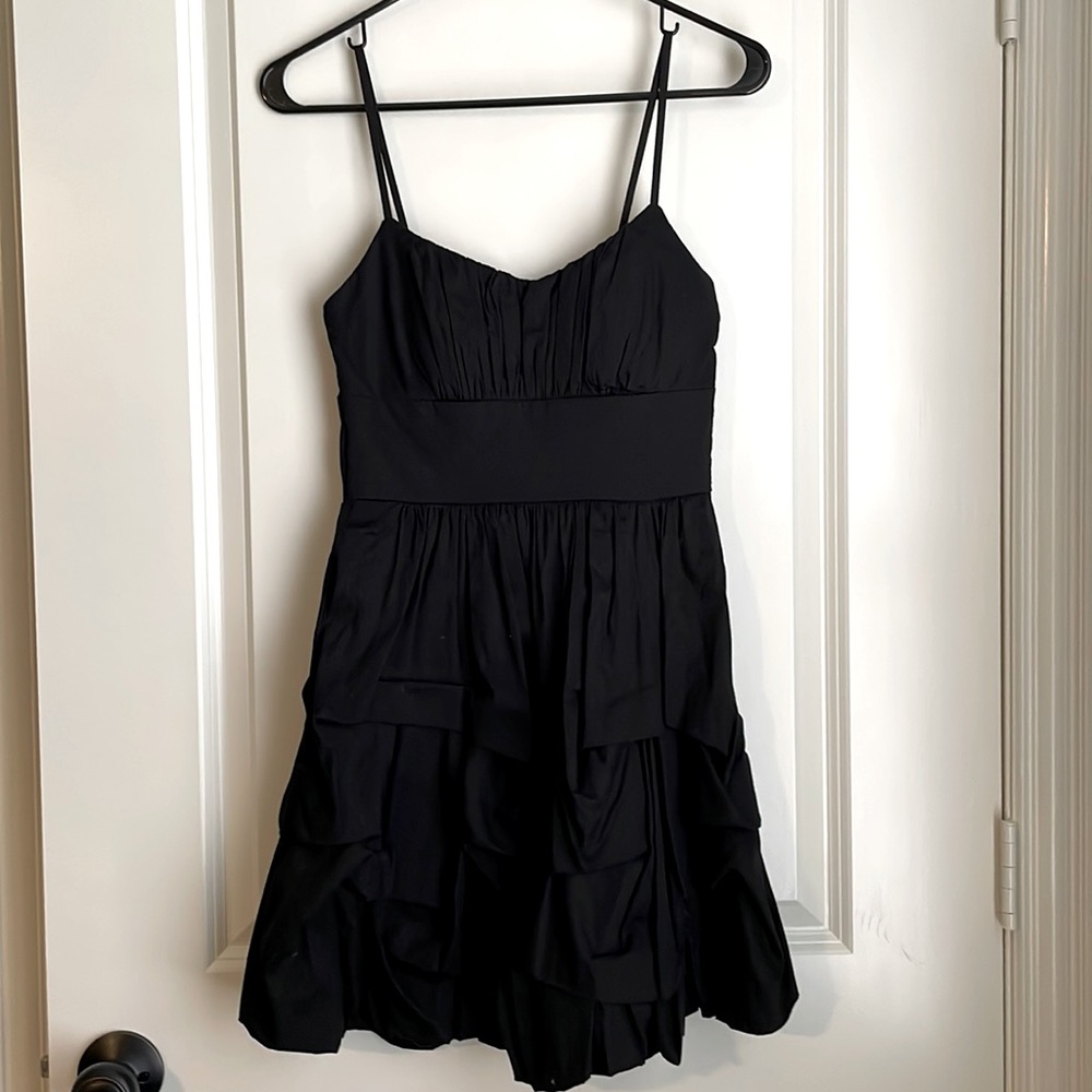 Black semi-formal mini dress